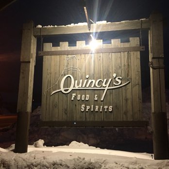 Quincy's Dining - a sign in the snow - American Near Me - Dollar Bay, Michigan Quincy's Dining - a sign in the snow - American Near Me - Dollar Bay, Michigan