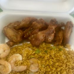 Wings 2 Go - Chinese chicken and shrimp fried rice