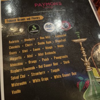 Paymon's Fresh Kitchen  - Shisha Menu - Greek Near Me - Las Vegas, Nevada