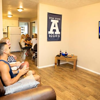 Alpine Flats - Newly remodeled living rooms with new couches and tvs. - University Housing Near Me - Logan, Utah