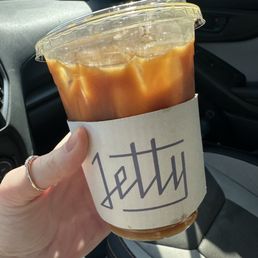 Cold brew with almond milk Cold brew with almond milk