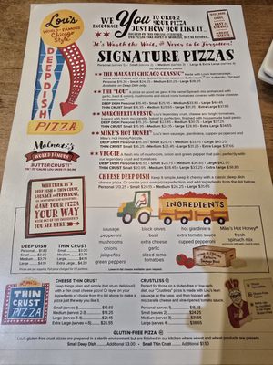 Menu photo 3 Lou Malnati's Pizzeria Chicago, IL Menu photo 3 Lou Malnati's Pizzeria Chicago, IL