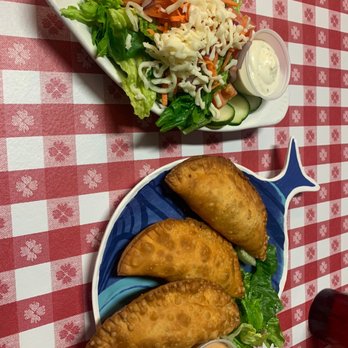 Shrimp & Co. Restaurant - Empanadas & side salad - Seafood Near Me - Tampa, Florida Shrimp & Co. Restaurant - Empanadas & side salad - Seafood Near Me - Tampa, Florida