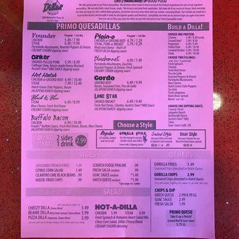 Dillas Quesadillas - Menu - American Near Me - Plano, Texas Dillas Quesadillas - Menu - American Near Me - Plano, Texas