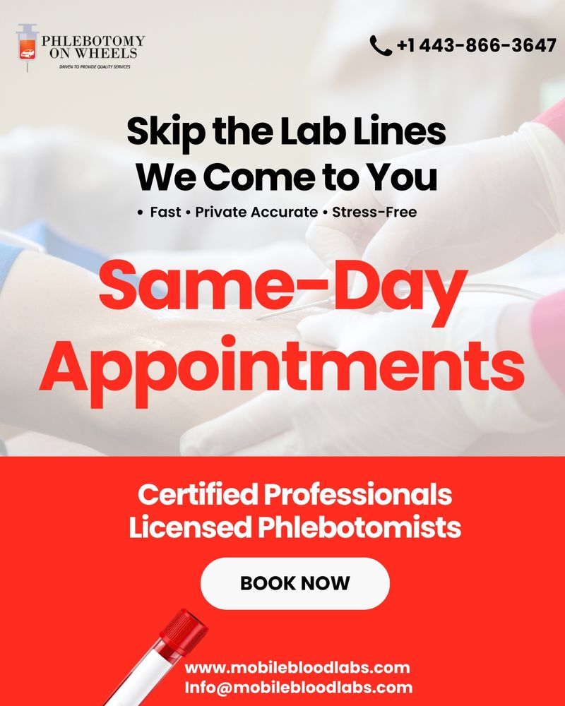 Phlebotomy on Wheels - home care agency in Columbia, MD