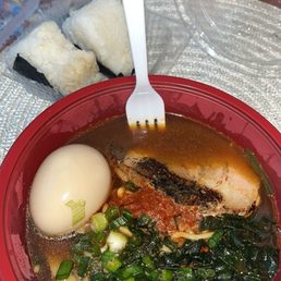 Miso Ramen (Spicy) and 2x Onigiri Rice Balls