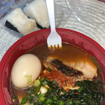 Bell Tokyo - Miso Ramen (Spicy) and 2x Onigiri Rice Balls - Japanese Near Me - Killeen, Texas