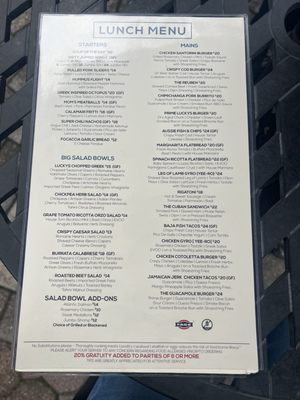 Menu photo 3 Lucky Lou's Bar & Grill Wethersfield, CT
