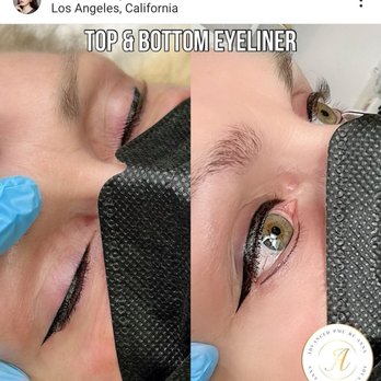 Advanced PMU by Anna - Eye liner prior to the brows. - Permanent Makeup Near Me - Los Angeles, California
