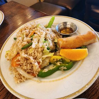 Thai Nine Restaurant - Vegan Thai fried rice and spring roll - Thai Near Me - Carmel, Indiana