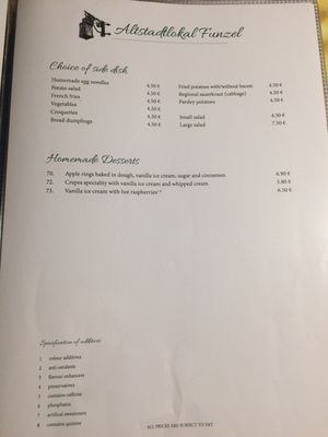 Menu photo 7 Altstadtlokal Funzel Sindelfingen, BW