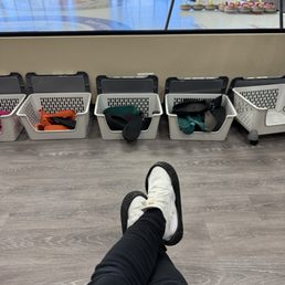 Shoe grippers of all sizes for Learn to Curl Lesson