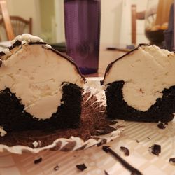 Chocolate Carousel - Hollowed out cupcakes.  All buttercream icing.