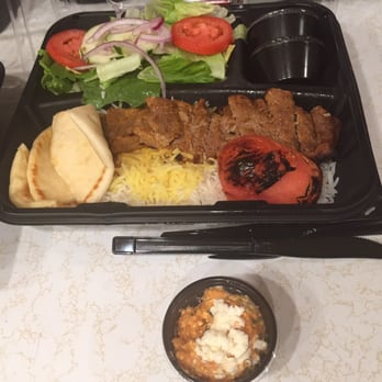 Luna Grill El Camino Real - Take out lamb kabob plate w/ side of spicy feta--delicious! $13.50 for the plate which has a lot of food and $1.50 for the side - Mediterranean Near Me - Carlsbad, California Luna Grill El Camino Real - Take out lamb kabob plate w/ side of spicy feta--delicious! $13.50 for the plate which has a lot of food and $1.50 for the side - Mediterranean Near Me - Carlsbad, California