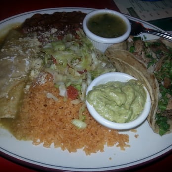 Tony's Jacal - Chicken Verde enchilada & Carnitas taco - Salad Near Me - Solana Beach, California