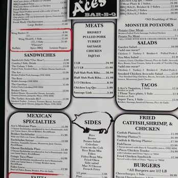 Ace's BBQ - Menu - Barbeque Near Me - Mission, Texas