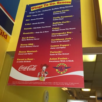 Wings To Go - the menu for the restaurant - Chicken Wings Near Me - Dover, Delaware