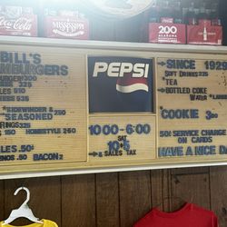 Bill's Hamburgers - Menu