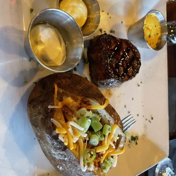Back Room Steakhouse - 8oz filet and loaded baked potato - Steakhouses Near Me - Apopka, Florida