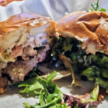 49er Saloon - "Buffalo/Bison Burger" Look inside - American Near Me - Acton, California