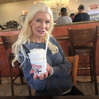 Shirley's Bagels - An exquisite birthday cappuccino! - Bagels Near Me - Costa Mesa, California