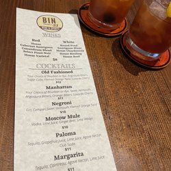 Bin 51 Wine & Spirits - Menu