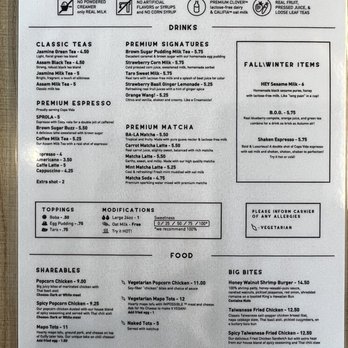 Bopomofo Cafe - Menu - Bubble Tea Near Me - San Gabriel, California
