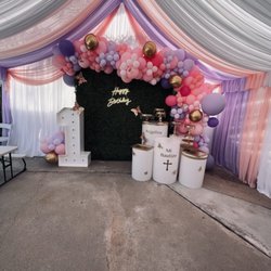 Lopez Party Rentals - Draped canopy/backdrop.!