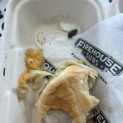 Sandwich with some type of dropping
