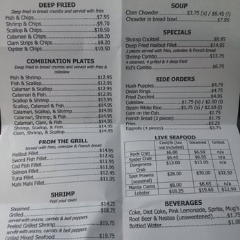 H.C. Seafood - Paper menu - Seafood Near Me - Oxnard, California
