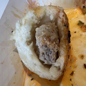 Mayflower Dumpling Express - too "doughy" & top portion (left of the photo) under cooked - Dim Sum Near Me - Anaheim, California