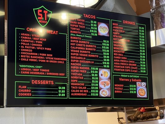 Menu photo 1 Super Taqueria Reno, NV Menu photo 1 Super Taqueria Reno, NV