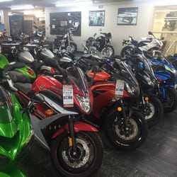 Inglis Cycle Center - A line up of bikes on the show room floor.