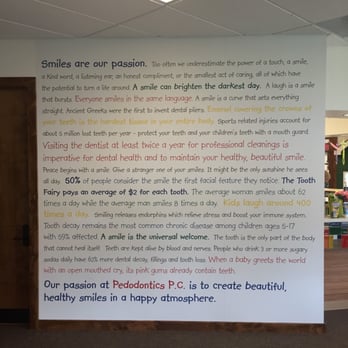 Pedodontics - Interesting wall mural in the waiting area explaining their passion and cool stats about smiles and teeth - Orthodontists Near Me - Omaha, Nebraska Pedodontics - Interesting wall mural in the waiting area explaining their passion and cool stats about smiles and teeth - Orthodontists Near Me - Omaha, Nebraska