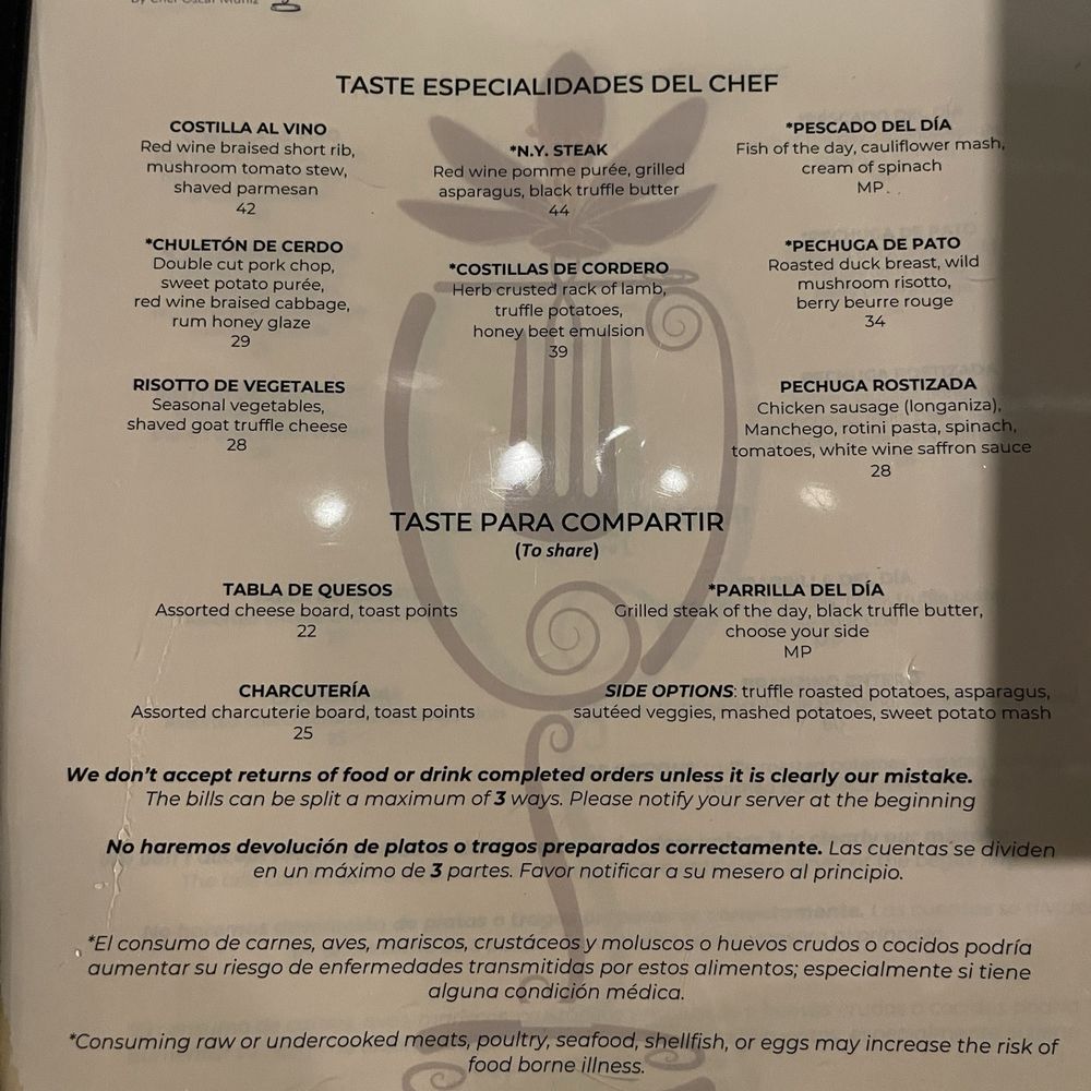 Taste - Menu - Gastropubs Near Me - Rincón, Puerto Rico Taste - Menu - Gastropubs Near Me - Rincón, Puerto Rico