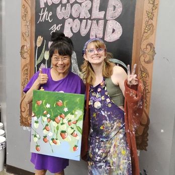 Purple Easel - Teacher Allison - Paint & Sip Near Me - Ontario, California Purple Easel - Teacher Allison - Paint & Sip Near Me - Ontario, California