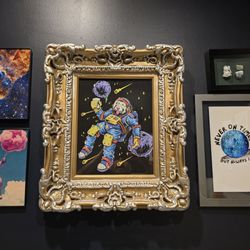 Another picture of the artwork in the restroom