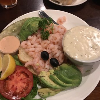Oyster Bar - Bay Shrimp and Avocado Sandwich on sourdough with a side of chowder ($11) - Seafood Near Me - Sparks, Nevada