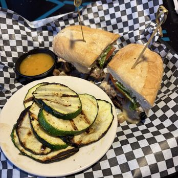 Lost In Taste - Ribeye Sandwich and zucchini - Sports Bars Near Me - Christiansburg, Virginia