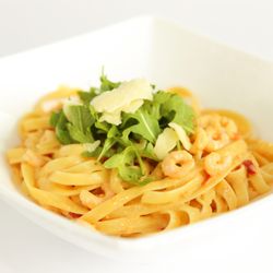 Complexe Évasion - Le Grill et 19 Lounge - Shrimp with lobster bisque sauce, arugula and parmesan shaving
