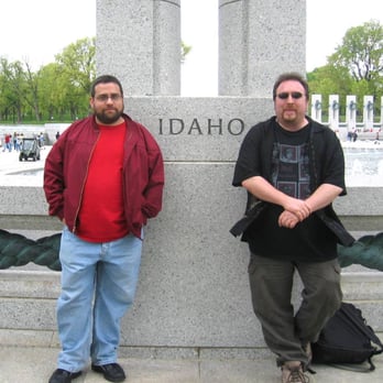 World War II Memorial - Brother Gary and I stand under Memorial Bronze Wreath for WWII fallen from State of Idaho, where mom's family is from. - Landmarks & Historical Buildings Near Me - Washington, DC, District of Columbia World War II Memorial - Brother Gary and I stand under Memorial Bronze Wreath for WWII fallen from State of Idaho, where mom's family is from. - Landmarks & Historical Buildings Near Me - Washington, DC, District of Columbia