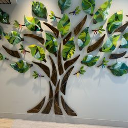 Kiss My Glass - Fused art, tree of Hope. San Diego cancer center. Barbara Westfall artist