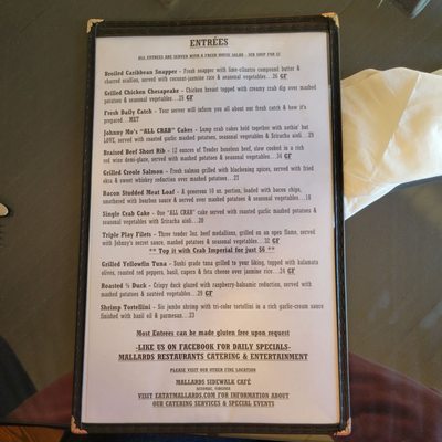 Menu photo 5 Mallards At The Wharf Onancock, VA Menu photo 5 Mallards At The Wharf Onancock, VA