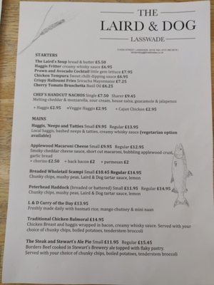 Menu photo 1 Laird & Dog Hotel Lasswade, MLN