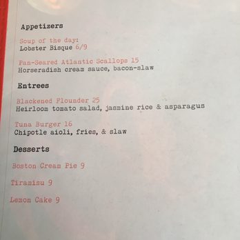 Barking Crab - Specials as of 8/15/18 - Seafood Near Me - Boston, Massachusetts Barking Crab - Specials as of 8/15/18 - Seafood Near Me - Boston, Massachusetts