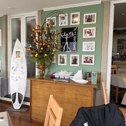Ristorante Pizzeria Il Boccone - The wall of surfers. So jealous!