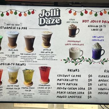 Jollidaze - Menu - Coffee & Tea Near Me - Seattle, Washington Jollidaze - Menu - Coffee & Tea Near Me - Seattle, Washington