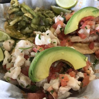 Off The Hook Fish Grill - Ceviche sampler - Seafood Near Me - Whittier, California Off The Hook Fish Grill - Ceviche sampler - Seafood Near Me - Whittier, California