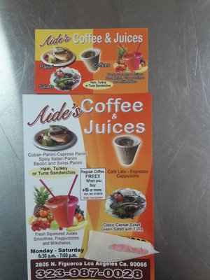 Menu photo 1 Aide's Cafe and Juices Los Angeles, CA Menu photo 1 Aide's Cafe and Juices Los Angeles, CA