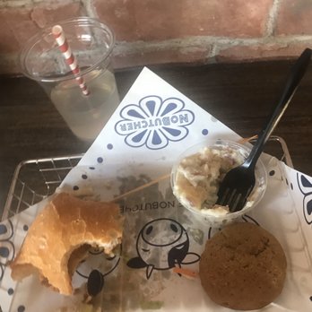 NoButcher - Pulled No Pork Sandwich lemonade potatoe salad and a cookie. - Delis Near Me - Las Vegas, Nevada